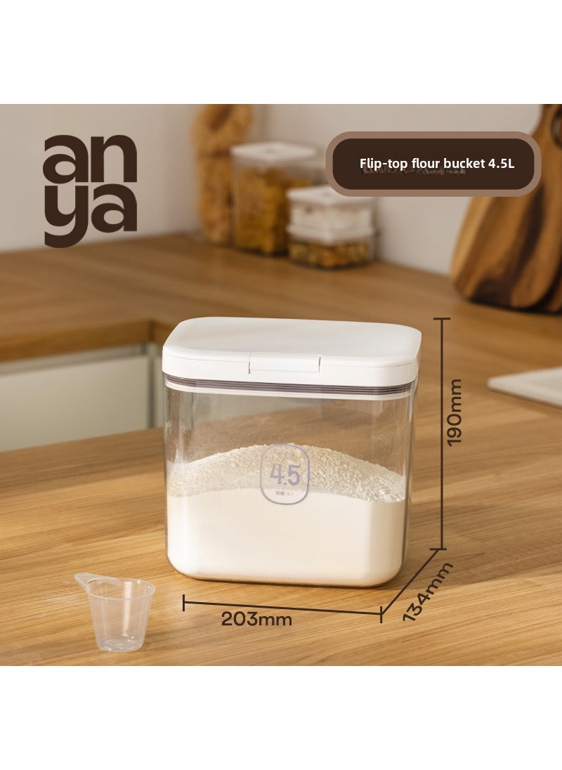 Airtight Flour Storage Bucket Small Capacity [4.5L about 5 Jin flour about 8 jin rice]]