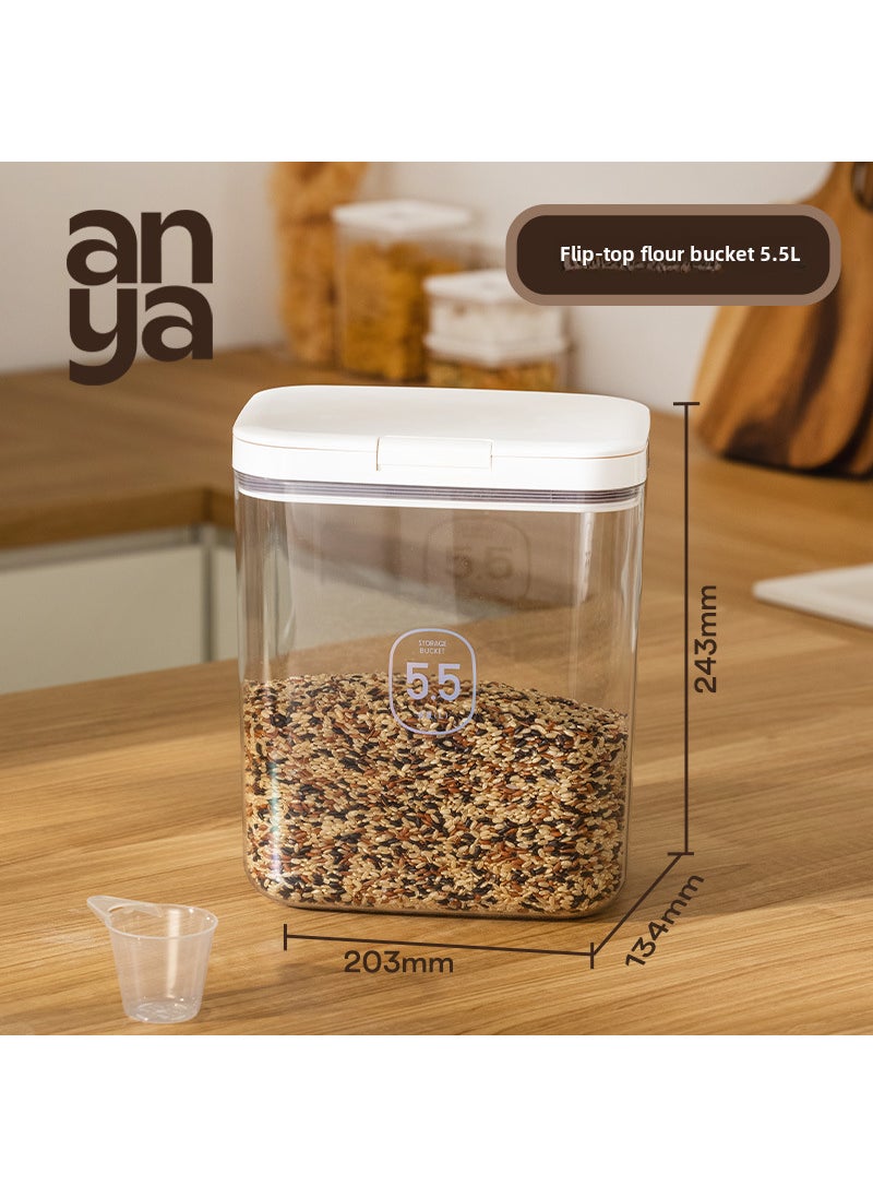 Airtight Flour Storage Bucket Small Capacity [5.5L about 6 Jin flour about 10 jin rice]]