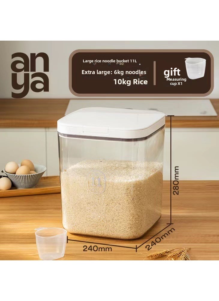 Airtight Flour Storage Bucket Small Capacity [11L about 12 Jin flour about 20 jin rice] with drying box