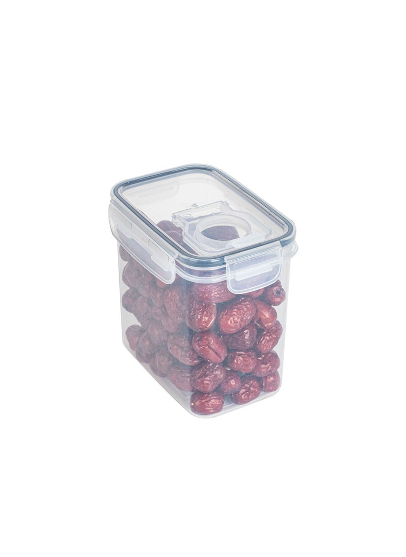 1 x 5 pcs Transparent Plastic Rice Bin Lid Storage Container Microsoft rectangular rice bucket (15.5*11*15)