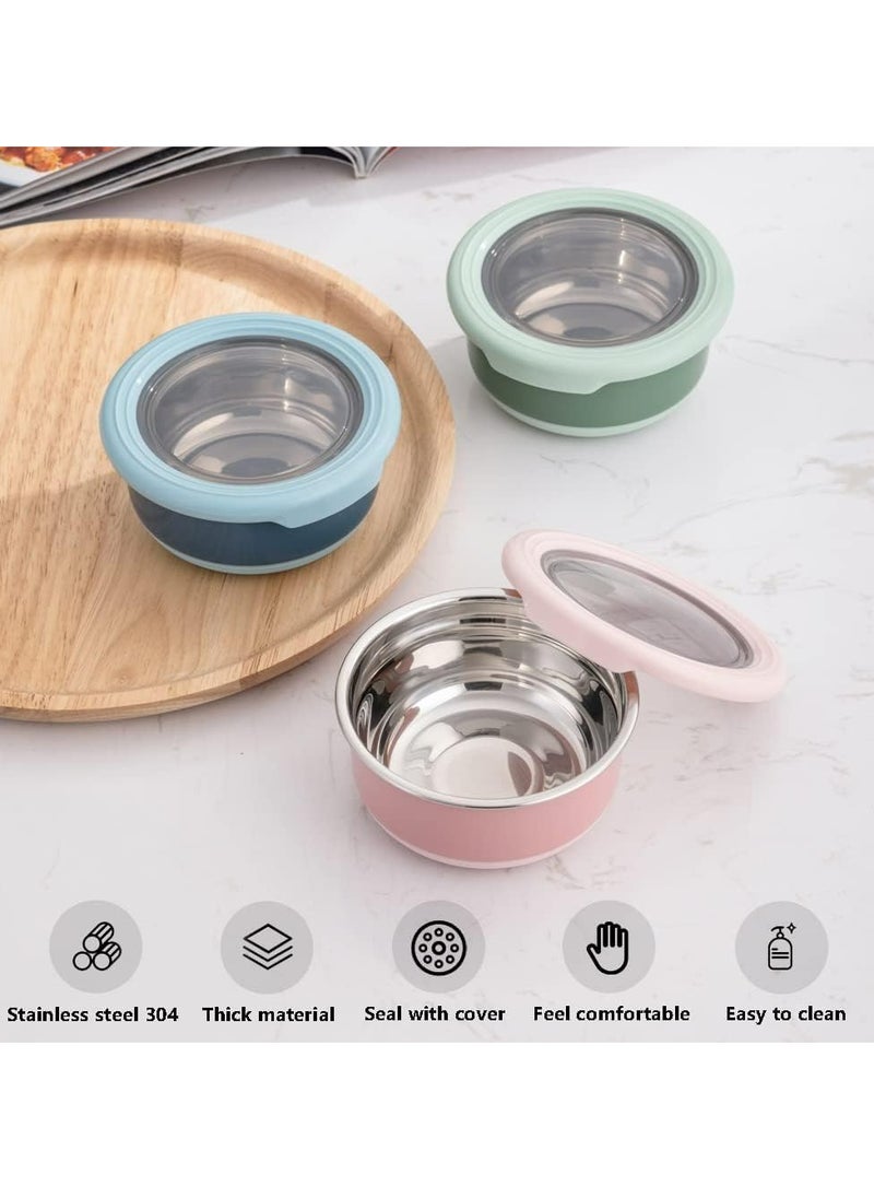 7.5 OZ Salad Dressing Containers for Condiments，Stainless Steel Dipping Sauce Cups with Lid Leakproof Condiment Cups