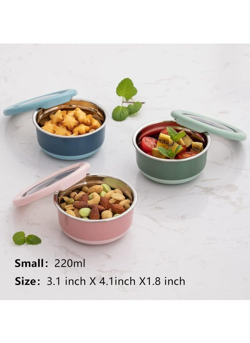 7.5 OZ Salad Dressing Containers for Condiments，Stainless Steel Dipping Sauce Cups with Lid Leakproof Condiment Cups