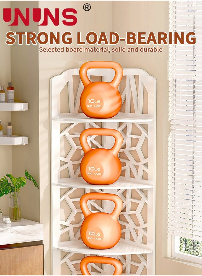 4 Tiers Corner Shelf Rack,Toilet Paper Stand For Bathroom Organizer,Toilet Vanity Cabinet,Narrow Bath Sink Organizer,Towel Storage Shelf For Paper Holder,White