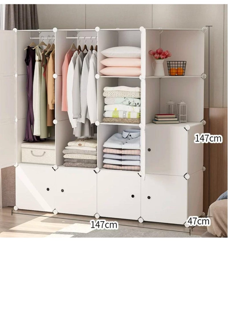 16 cube , Open Storage Closet Wardrobe Dressers Salon Kids Partitions Shoe Rack Bedroom Home Wardrobe Closet Roupeiros Hotel Furniture