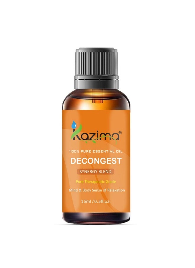 Decongest Blend Essential Oil (15Ml) Pure Therapeutic Grade For Mind & Body Sense Of Relaxation