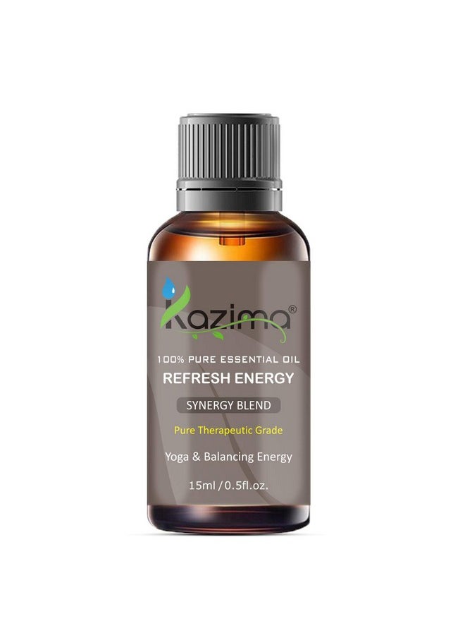 Refresh Energy Blend Essential Oil (15Ml) Pure Therapeutic Grade For Yoga & Balancing Energy