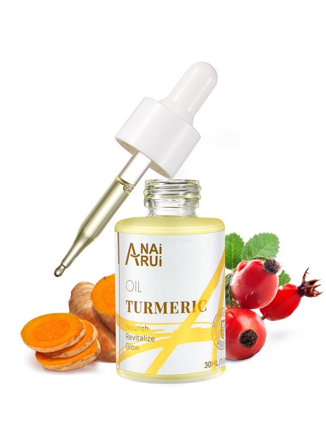 Turmeric Face Oil, Facial Oils & Serum With Turmeric, Turmeric Skincare Oil For Dry Skin, Wrinkles, Acne, Evens Tone, Moisturizing Face Oil 1.06Oz