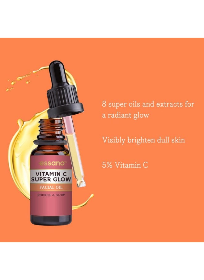 Vitamin C Super Glow Facial Oil For Luminous Skin, Nourish, Glow, Radiant Complexion Boost, Brighten Dull Skin, Easily Absorbed 20Ml (0.68 Fl Oz)