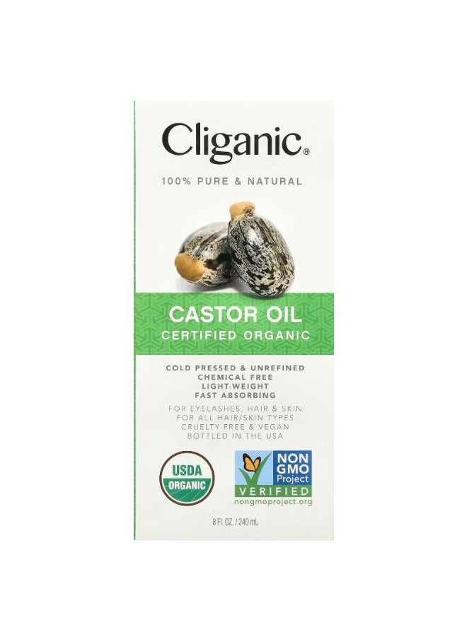 Cliganic 100% Pure and Natural Castor Oil 8 fl oz 240 ml