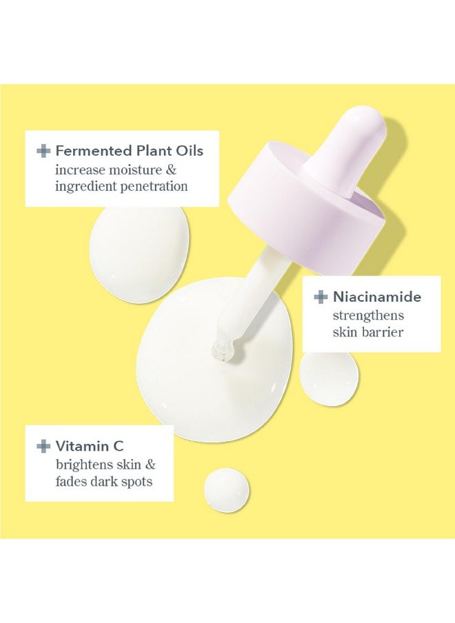 Oh! Mega Milk Facial Oil - Hydrating Vitamin C & Niacinamide Serum - Repairs Skin Barrier - For Dry/Aging Skin - Fragrance Free, Sensitive Skin Safe