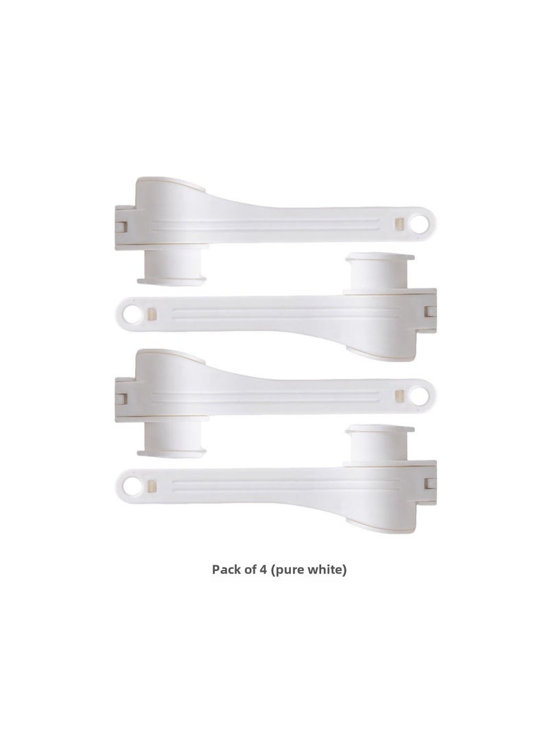 Kitchen Bag Sealing Clips Food Freshness Preservation White 4 Pack