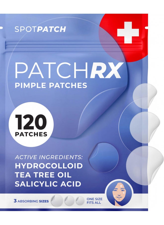 KEYCONCEPTS Pimple Patches (120 Pack), Salicylic Acid Acne Patches with Tea Tree Oil - Zit Patch and Pimple Stickers for Face - Salicylic Acid Acne Dots