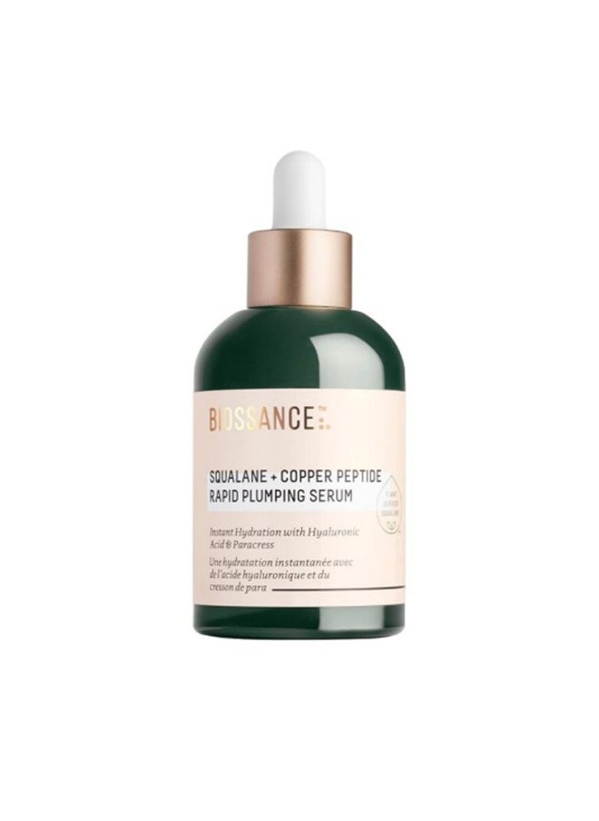 Squalane + Copper Peptide Rapid Plumping Serum-Powerfully Hydrating Face Serum that Instantly Plumps and Firms with Collagen Boosting Copper Peptides 50ML