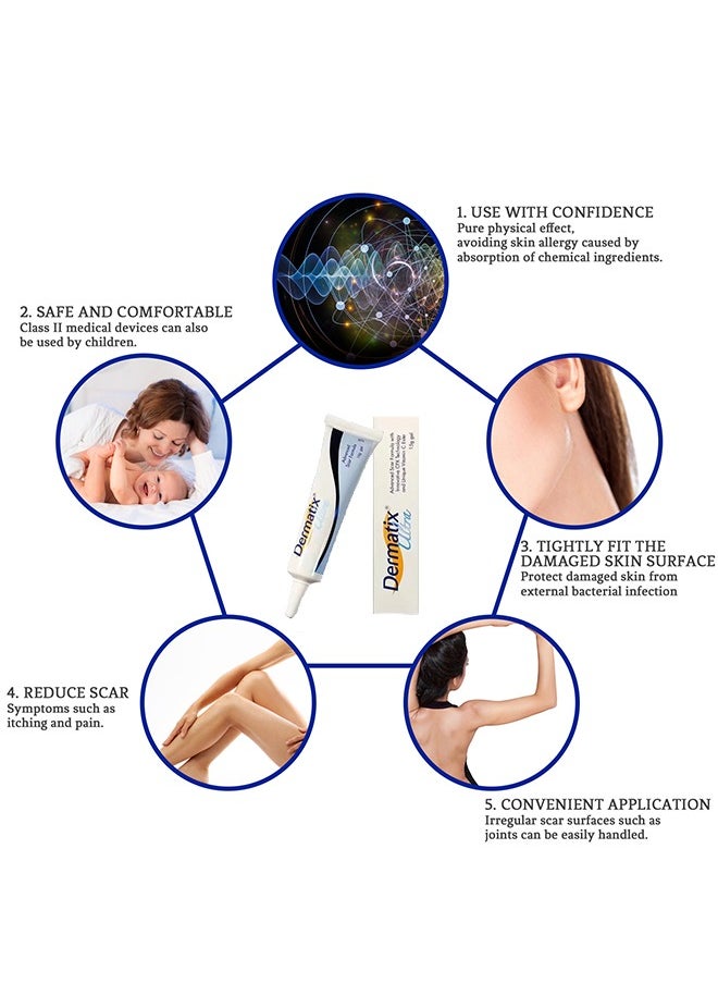 Advanced Scar Formula with Innovative CPX Technology and Unique Vitamin C Ester, Advanced Scar Gel 15g For Cosmetic Improvement of Scars, Fast Drying and Unique Silicone Gel Formulation, Used For Treatment of Keloids, Surgical and Hypertrophic Scars, Suitable For Sensitive Skin