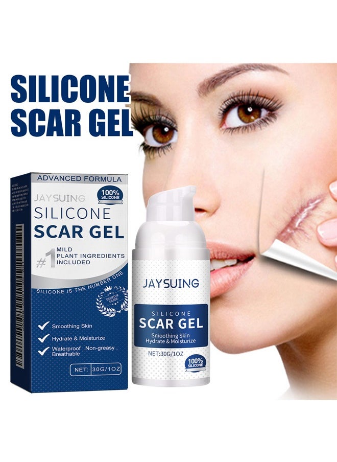 Silicone Scar Gel ,Scar Removal,Scar Treatment, Scar Removal Cream for C-Section, Stretch Marks, Acne, Surgery, Effective for Both Old and New Scars 30g