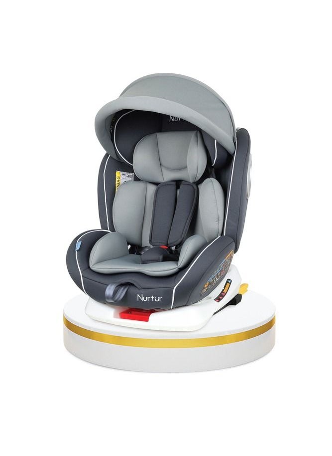 Nurtur Ultra Baby Kids 4in1 Car Seat  360  Rotation  ISOFIX  9Level Adjustable Headrest and Canopy  0 months to 12 years  Upto 36kg Official Nurtur Product