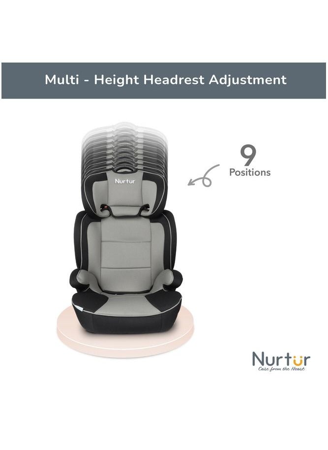 Jupiter Kids 3 in 1 Car Seat  Booster Seat  Adjustable Backrest  Extra Protection  5Point Safety Harness  9 months to 12 years  Upto 36kg Official Nurtur Product