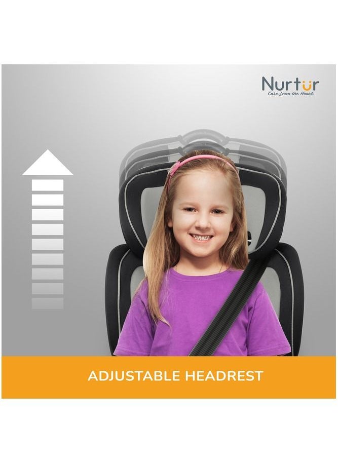 Jupiter Kids 3 in 1 Car Seat  Booster Seat  Adjustable Backrest  Extra Protection  5Point Safety Harness  9 months to 12 years  Upto 36kg Official Nurtur Product