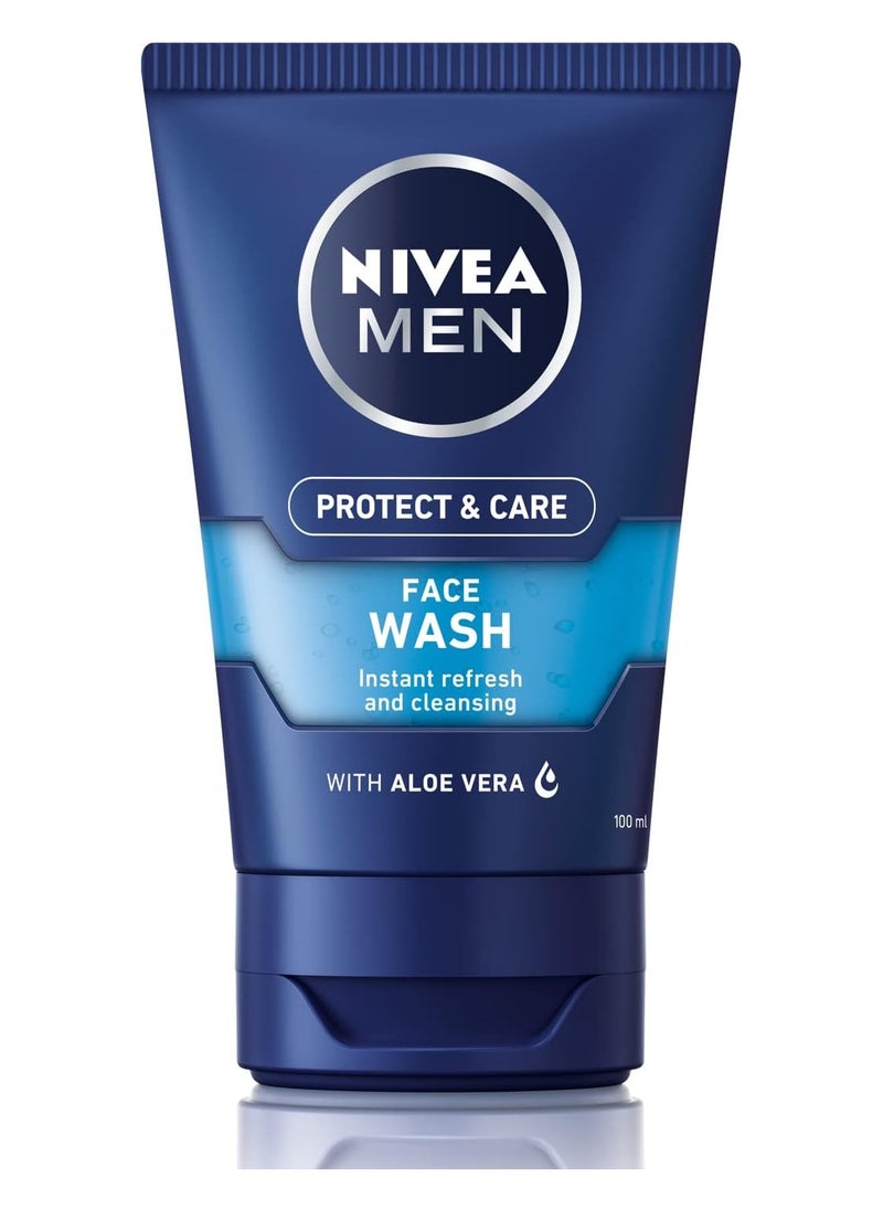 Protect And Care Refreshing Face Wash For Men With Aloe Vera Orignal 100ml