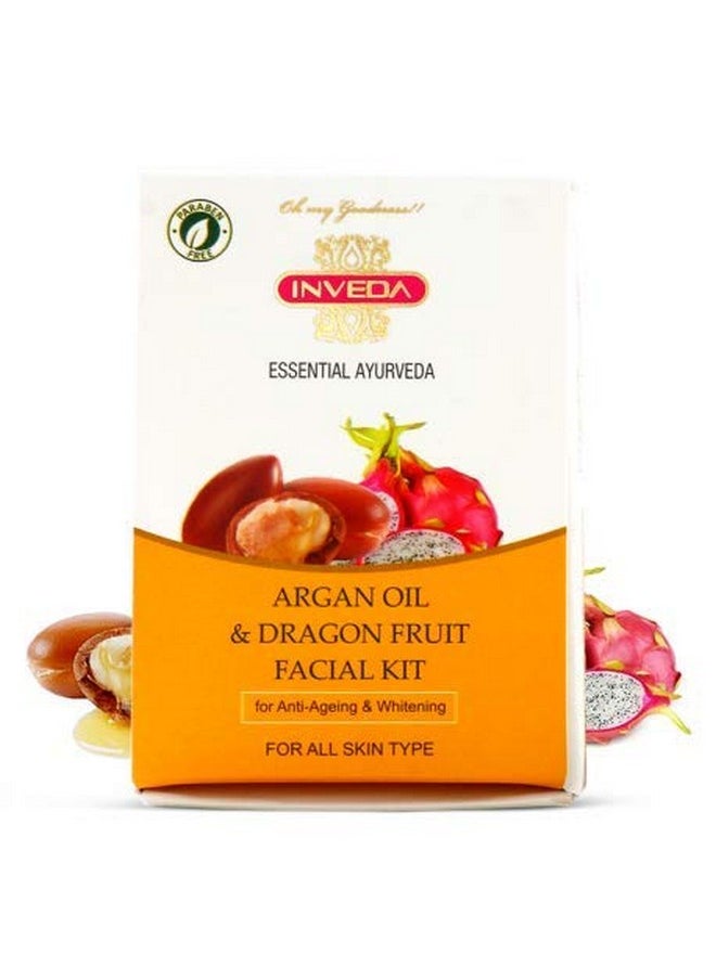 Argan Oil & Dragon Fruit Facial Kit, Helps To Reduce Fine Lines, Wrinkles With Argan Oil & Dragon Fruit For Purified Clear & Radiant Skin, 475Ml