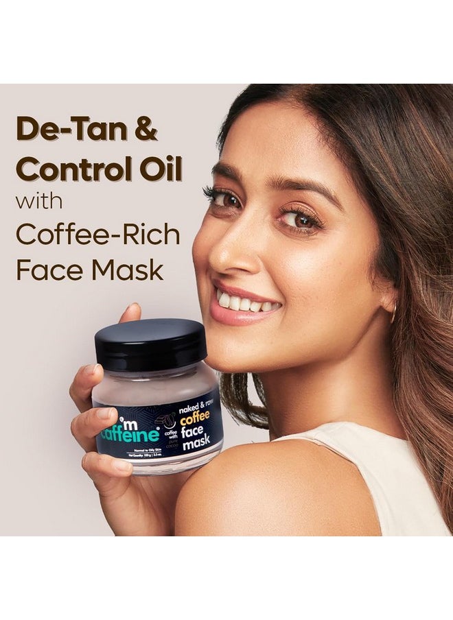 Coffee De Tan Face Pack Mask With Kaolin Clay, Multani Mitti & Bentonite Clay | Removes Tan, Cleanses Pores & Controls Excess Oil | For All Skin Types (100Gm)