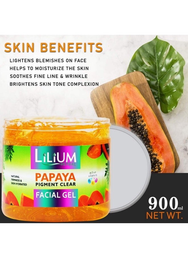 Papaya Pigment Clear Facial Gel For Soft & Smooth Glowing Skin, Natural Firmness & Skin Hydrated, 900Gm