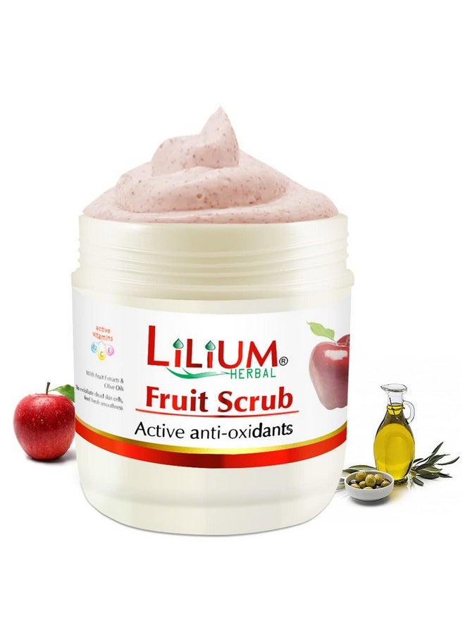 Fruit Face Scrub Active Anti-Oxidants With Fruit Extracts & Olive Oils To Exfoliate Dead Skin Cells 500 Gm.