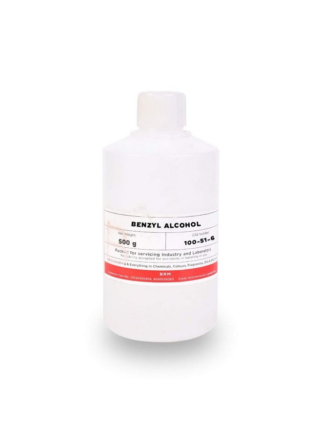 Benzyl Alcohol - 500 Grams For Soap Making, Shampoo, Lotions, Cosmetic Making & Diy Personal Care For Face, Hair, Skin & Body