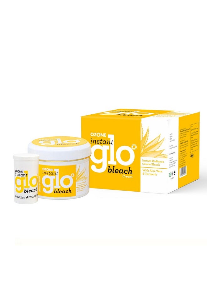 Instant Glo Bleach Cream | Aloe Vera & Turmeric Infused | Quick & Effective Brightening For Men & Women | 250G