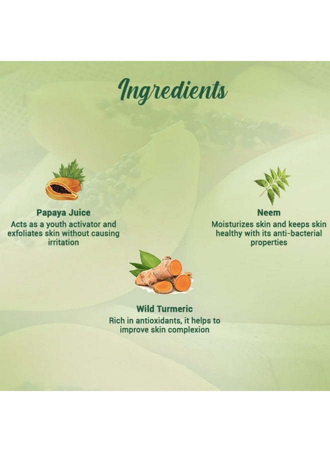 Papaya Tan Removal Brightening & Revitalizing Face Scrub | Gentle Exfoliation | Smooth And Clear Complexation | 100% Botanical Extracts| Suitable For All Skin Types | 100G