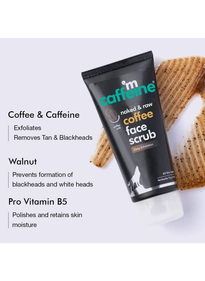 Coffee Face & Body Scrub Combo For Tan Removal | Exfoliating Detan Scrubs For Soft & Smooth Skin | Removes Tan, Blackheads And Dirt | For Men & Women | 175Gm Value Pack