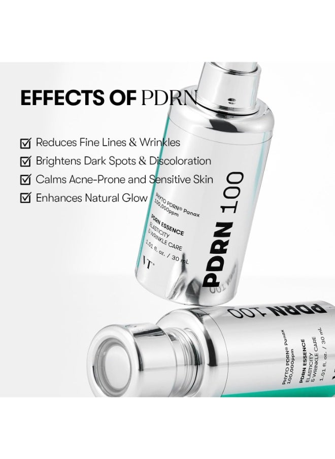 VT COSMETICS PDRN 100 Essence, Korean Gingseng Plant-derived PDRN Serum for Natural Glow, Korean skincare 1.01 fl. Oz.