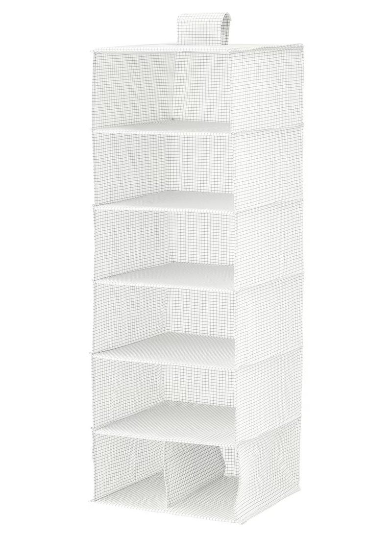 Storage with 7 compartments, white/grey, 30x30x90 cm