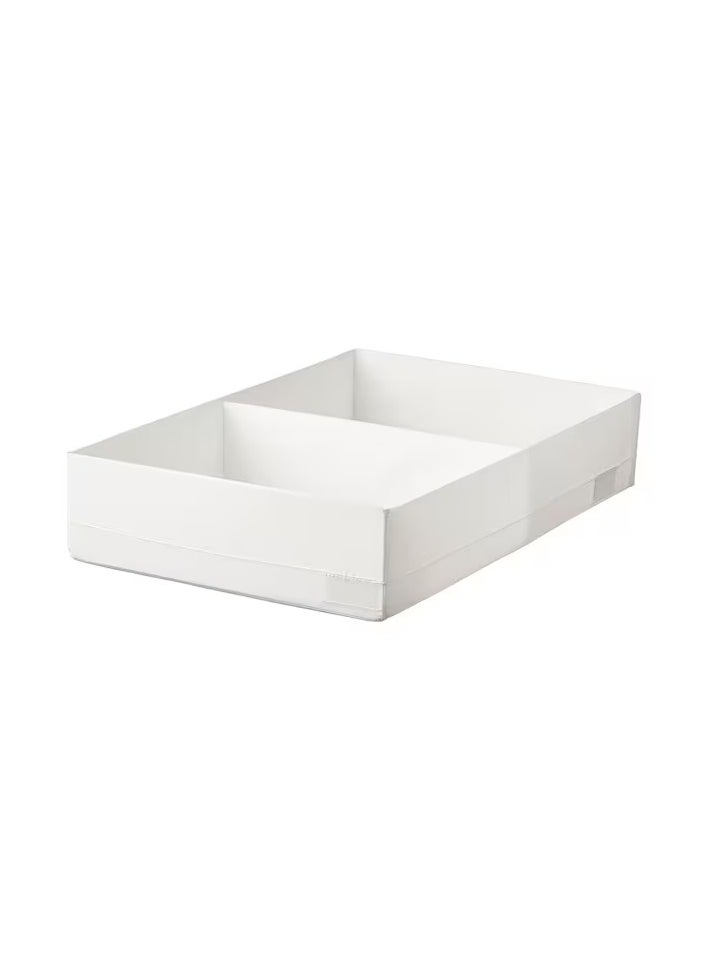 Box with compartments, white, 34x51x10 cm