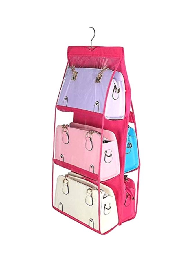 6-Pocket Bag Organizer Pink 35x90cm