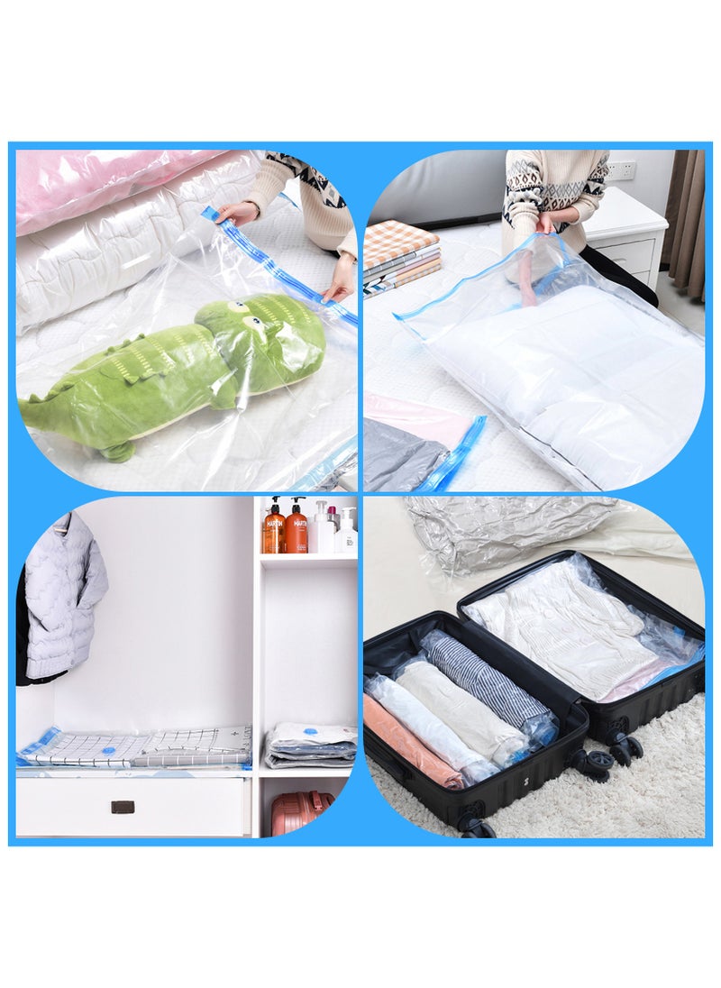 25PCS Vacuum Storage Bag Pack of with Electric Pump and hand pump, Multiple Pack (5×80*100cm,5×80*60cm,5×50*70cm,5×50*60cm,5×40*60cm)，Space Saver for Travel Packing, Reusable Sealer Storage Bag for Clothes,Duvets, Pillows, Blankets, Curtains