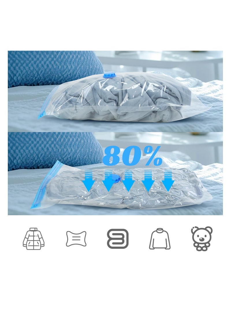 25PCS Vacuum Storage Bag Pack of with Electric Pump and hand pump, Multiple Pack (5×80*100cm,5×80*60cm,5×50*70cm,5×50*60cm,5×40*60cm)，Space Saver for Travel Packing, Reusable Sealer Storage Bag for Clothes,Duvets, Pillows, Blankets, Curtains