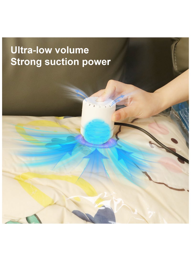 25PCS Vacuum Storage Bag Pack of with Electric Pump and hand pump, Multiple Pack (5×80*100cm,5×80*60cm,5×50*70cm,5×50*60cm,5×40*60cm)，Space Saver for Travel Packing, Reusable Sealer Storage Bag for Clothes,Duvets, Pillows, Blankets, Curtains