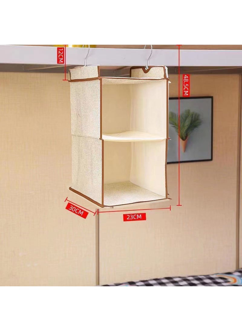 Dormitory Hanging Storage Organizer Off-White narrow version-two layers