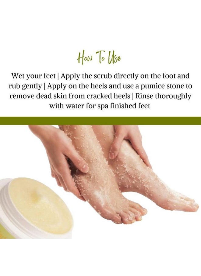Lemongrass Foot Scrub 1 Minute Pedicure 125 Gm | 100% Natural Anti- Pigmentation & Cracked Heel Repair Therapy | Exfoliating, Heal And Repair Scrub | Paraben & Sls Free