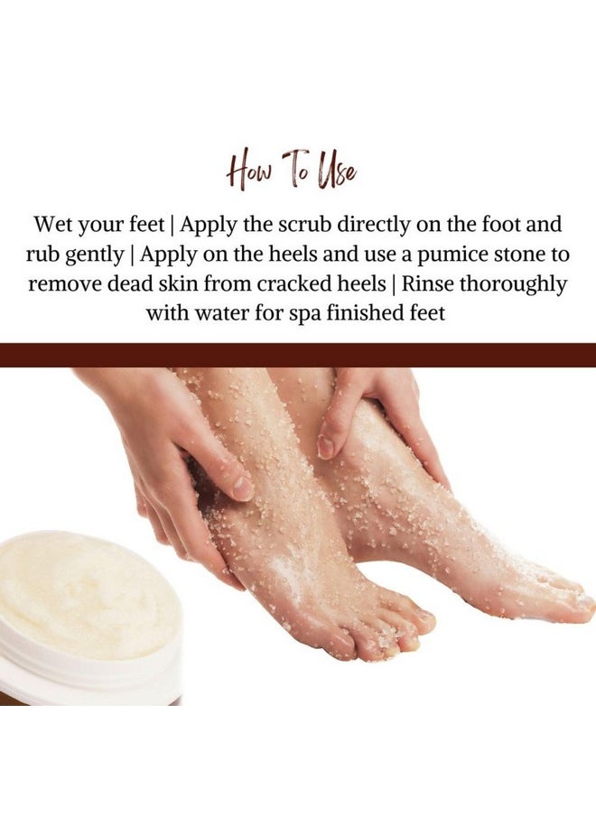 Foot Scrub 1 Minute Pedicure 125 Gm | 100% Natural With Goodness Of Tea Tree, Lemon & Vitamin B3 | Anti- Pigmentation & Cracked Heel Therapy| Exfoliating, Heal And Repair Scrub| Anti Fungal & Dead Skin Removal | Paraben And Sls Free- Beauty, Skin Care