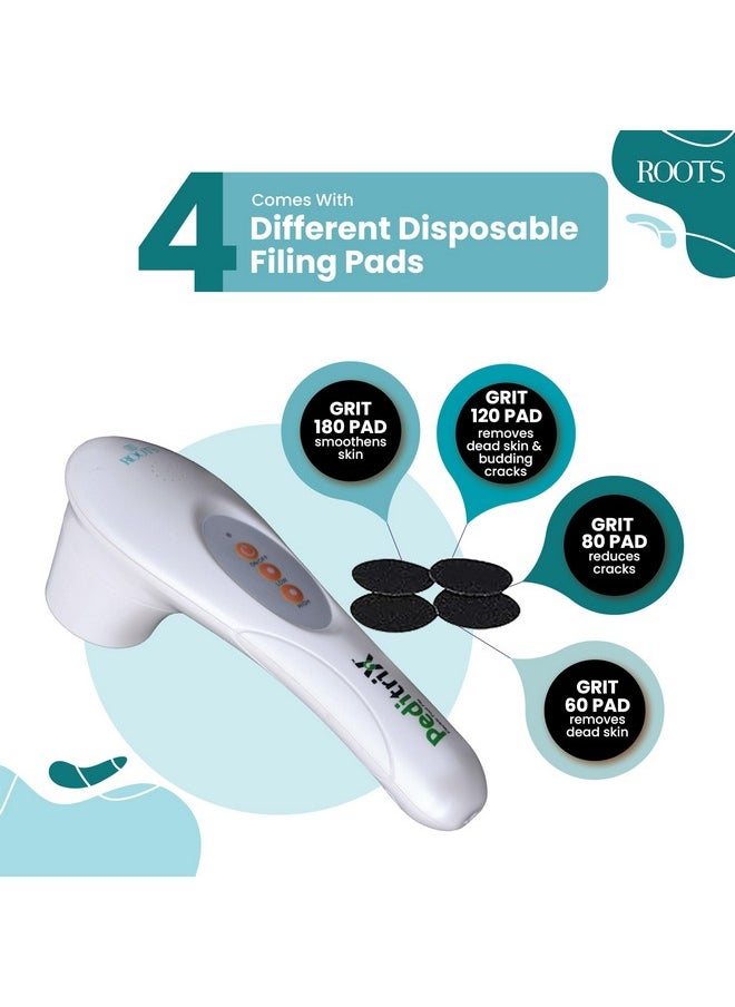 - Pedicure Kit For Women - Peditrix Electric Professional Foot Filer - Foot Care Kit With Disposable Filing Pad