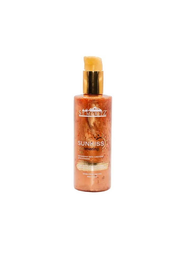 St. Moritz Sun Kiss Shimmering Tanning Oil with Beta-Carotene | 250ml | Glowing, Golden Bronze Tan