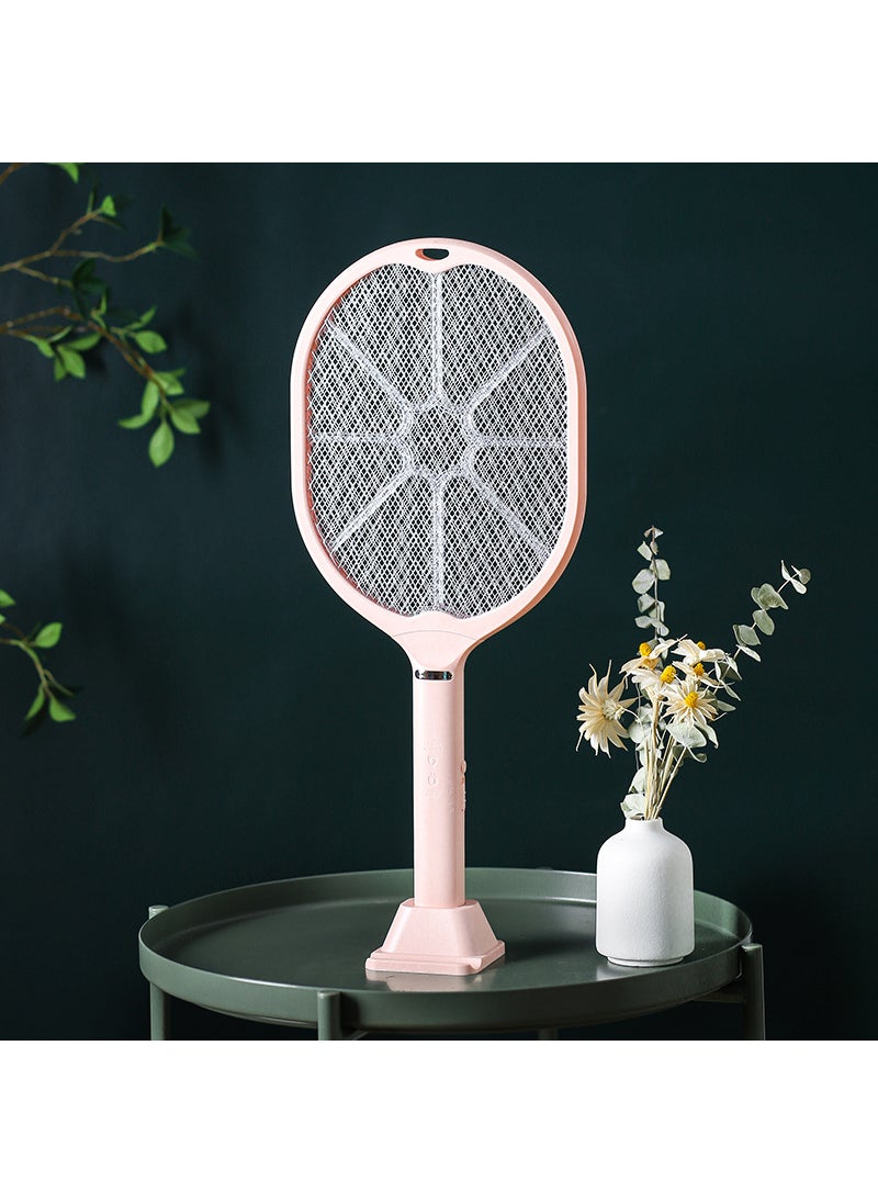 4-in-1 Foldable Electric Mosquito Swatter USB Rechargeable Helios electric mosquito swatter [Cherry Dew powder]]