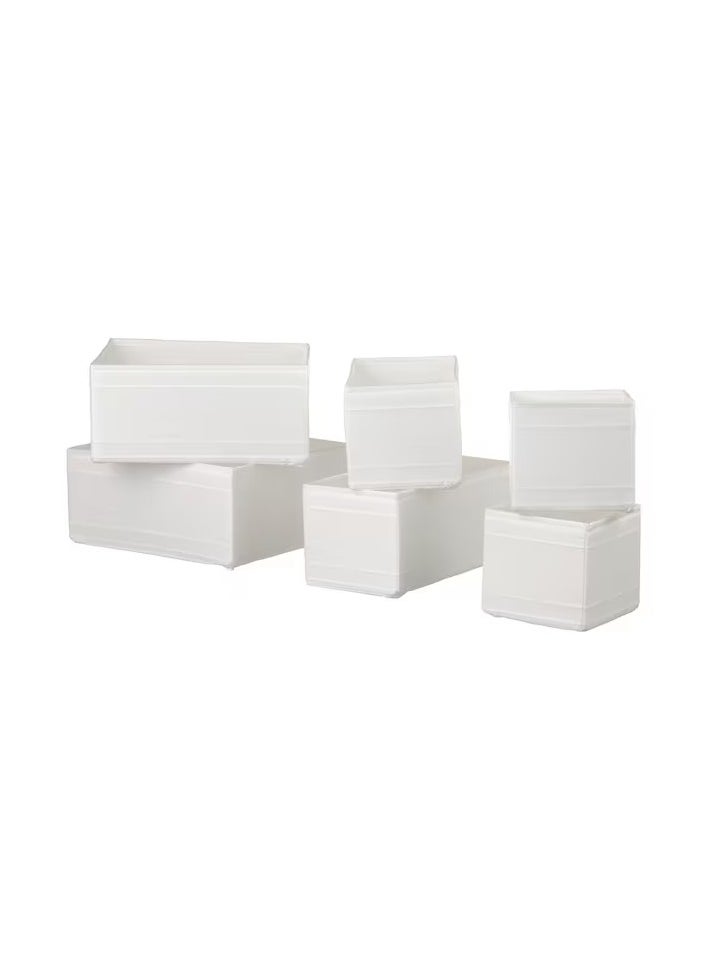 Box, set of 6, white