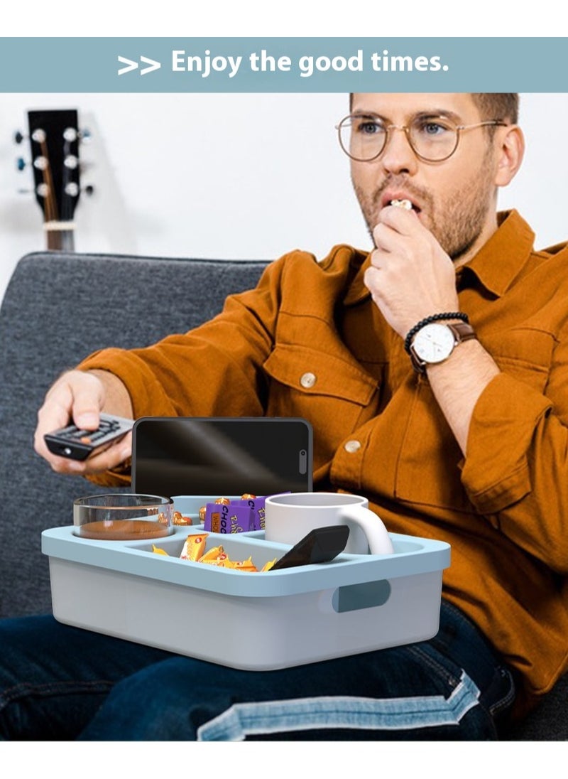 Portable silicone snack storage box/tray