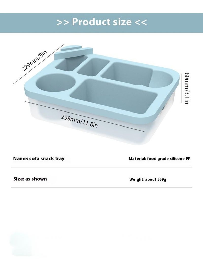 Portable silicone snack storage box/tray