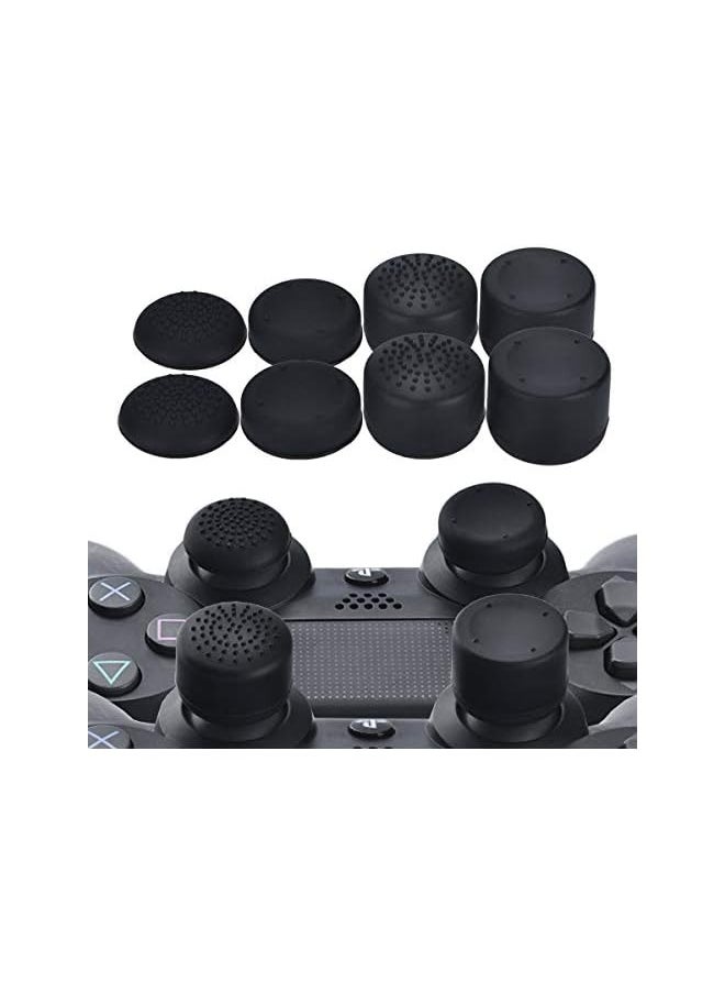 Camouflage Grey Soft Silicone Rubber Case Cover Compatible with Sony Station DUALSHOCK 4 PS4/Slim/Pro Controller Skin Thumb Grips(x8) Joystick Stick Grips Caps (Grey)