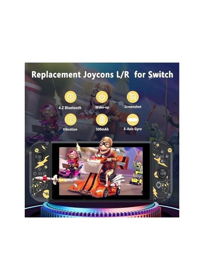 Joypad Controller for Switch, Wireless Replacement for Switch Joy Cons, Replacement Switch Controller with Dual Vibration/Wake-up/Screenshot, Compatible with Switch/Lite/OLED (Style A)