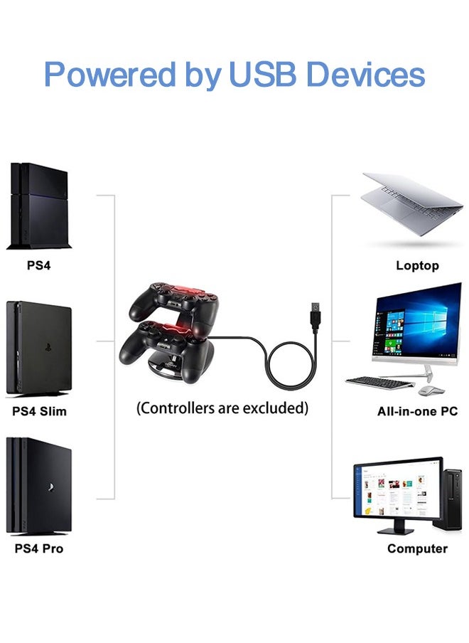 PS5 Controller Charging Station, PS5 Controller Charger for PlayStation 5 DualSense Controller, USB Type-C PS5 Charger Stand with LED Indicator